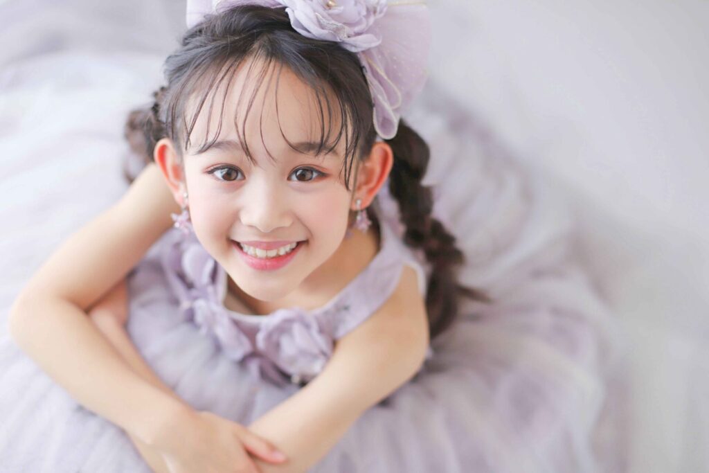 七五三(753)奈良市_フォトスタジオワタナベ(渡辺写真館)奈良本店_7歳女の子ドレス撮影