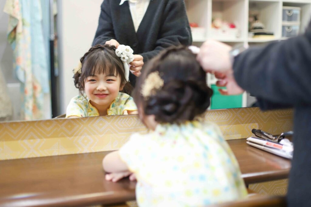 七五三(753)奈良市_フォトスタジオワタナベ(渡辺写真館)奈良本店_着付けヘア